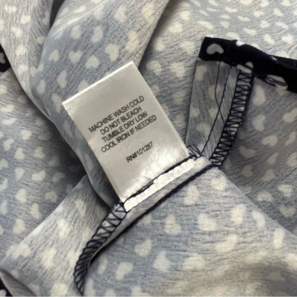 ALEXIA ADMOR Midi Heart Pattern Fit & Flare Collared Navy & White Dress Size 6 - Picture 15 of 16